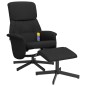 vidaXL Sillón reclinable de masaje con reposapiés tela negro vidaXL Sillón reclinable de masaje con reposapiés tela negro