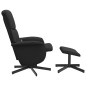 vidaXL Sillón reclinable de masaje con reposapiés tela negro vidaXL Sillón reclinable de masaje con reposapiés tela negro