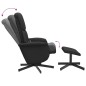 vidaXL Sillón reclinable de masaje con reposapiés tela negro vidaXL Sillón reclinable de masaje con reposapiés tela negro