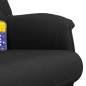 vidaXL Sillón reclinable de masaje con reposapiés tela negro vidaXL Sillón reclinable de masaje con reposapiés tela negro