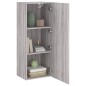 vidaXL Mueble TV de pared madera ingeniería gris Sonoma 40,5x30x102 cm vidaXL Mueble TV de pared madera ingeniería gris Sonoma 40,5x30x102 cm