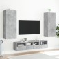 vidaXL Mueble de TV de pared madera gris hormigón 40,5x30x102 cm vidaXL Mueble de TV de pared madera gris hormigón 40,5x30x102 cm
