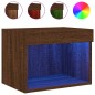 vidaXL Mesitas de noche de pared con luces LED 2 unidades roble marrón vidaXL Mesitas de noche de pared con luces LED 2 unidades roble marrón