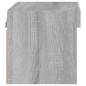 vidaXL Mesitas de noche de pared con luces LED 2 uds gris Sonoma