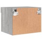 vidaXL Mesitas de noche de pared con luces LED 2 uds gris Sonoma