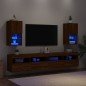 vidaXL Muebles para TV con luces LED 2 uds roble marrón 30,5x30x60 cm vidaXL Muebles para TV con luces LED 2 uds roble marrón 30,5x30x60 cm