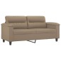 vidaXL Sofá de 2 plazas de cuero sintético color capuchino 140 cm vidaXL Sofá de 2 plazas de cuero sintético color capuchino 140 cm