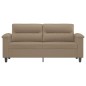 vidaXL Sofá de 2 plazas de cuero sintético color capuchino 140 cm vidaXL Sofá de 2 plazas de cuero sintético color capuchino 140 cm