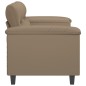 vidaXL Sofá de 2 plazas de cuero sintético color capuchino 140 cm vidaXL Sofá de 2 plazas de cuero sintético color capuchino 140 cm