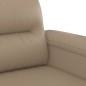 vidaXL Sofá de 2 plazas de cuero sintético color capuchino 140 cm vidaXL Sofá de 2 plazas de cuero sintético color capuchino 140 cm