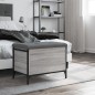 vidaXL Banco con almacenaje madera ingeniería gris Sonoma 62x42x45 cm vidaXL Banco con almacenaje madera ingeniería gris Sonoma 62x42x45 cm