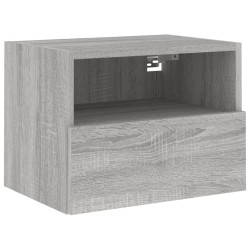 vidaXL Mueble de pared TV madera de ingeniería gris Sonoma 40x30x30 cm