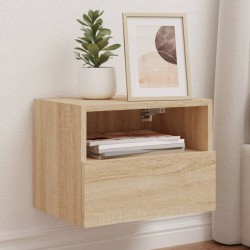 vidaXL Mueble de pared TV madera ingeniería roble Sonoma 40x30x30 cm