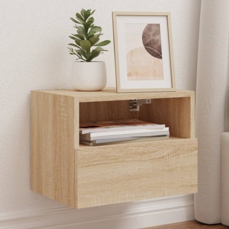 vidaXL Mueble de pared TV madera ingeniería roble Sonoma 40x30x30 cm