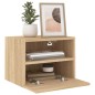 vidaXL Mueble de pared TV madera ingeniería roble Sonoma 40x30x30 cm