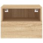 vidaXL Mueble de pared TV madera ingeniería roble Sonoma 40x30x30 cm