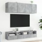 vidaXL Mueble de pared TV madera ingeniería gris hormigón 40x30x30 cm vidaXL Mueble de pared TV madera ingeniería gris hormigón 40x30x30 cm