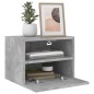 vidaXL Mueble de pared TV madera ingeniería gris hormigón 40x30x30 cm vidaXL Mueble de pared TV madera ingeniería gris hormigón 40x30x30 cm