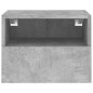 vidaXL Mueble de pared TV madera ingeniería gris hormigón 40x30x30 cm vidaXL Mueble de pared TV madera ingeniería gris hormigón 40x30x30 cm