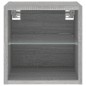 vidaXL Mueble de TV de pared con luces LED gris Sonoma 30x28,5x30 cm