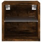 vidaXL Mueble de TV de pared con luces LED roble ahumado 30x28,5x30 cm