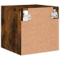 vidaXL Mueble de TV de pared con luces LED roble ahumado 30x28,5x30 cm