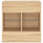 vidaXL Mueble TV de pared con luces LED roble Sonoma 58,5x30x60,5 cm vidaXL Mueble TV de pared con luces LED roble Sonoma 58,5x30x60,5 cm