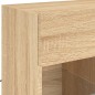 vidaXL Mueble TV de pared con luces LED roble Sonoma 58,5x30x60,5 cm vidaXL Mueble TV de pared con luces LED roble Sonoma 58,5x30x60,5 cm