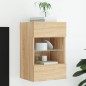 vidaXL Mueble de TV de pared con luces LED roble Sonoma 40x30x60,5 cm vidaXL Mueble de TV de pared con luces LED roble Sonoma 40x30x60,5 cm