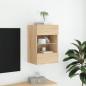 vidaXL Mueble de TV de pared con luces LED roble Sonoma 40x30x60,5 cm vidaXL Mueble de TV de pared con luces LED roble Sonoma 40x30x60,5 cm