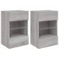 vidaXL Muebles TV de pared luces LED 2 uds gris Sonoma 40x30x60,5 cm vidaXL Muebles TV de pared luces LED 2 uds gris Sonoma 40x30x60,5 cm