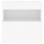 vidaXL Muebles de TV de pared con luces LED 2 uds blanco 40x30x40 cm