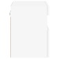 vidaXL Muebles de TV de pared con luces LED 2 uds blanco 40x30x40 cm