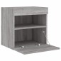 vidaXL Mueble de TV de pared con luces LED gris Sonoma 40x30x40 cm