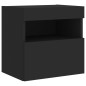 vidaXL Muebles de TV de pared con luces LED 2 uds negro 40x30x40 cm vidaXL Muebles de TV de pared con luces LED 2 uds negro 40x30x40 cm