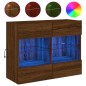 vidaXL Mueble TV de pared con luces LED roble marrón 78,5x30x60,5 cm vidaXL Mueble TV de pared con luces LED roble marrón 78,5x30x60,5 cm