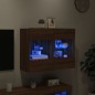vidaXL Mueble TV de pared con luces LED roble marrón 78,5x30x60,5 cm vidaXL Mueble TV de pared con luces LED roble marrón 78,5x30x60,5 cm