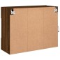 vidaXL Mueble TV de pared con luces LED roble marrón 78,5x30x60,5 cm vidaXL Mueble TV de pared con luces LED roble marrón 78,5x30x60,5 cm