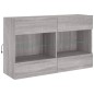 vidaXL Mueble de TV de pared con luces LED gris Sonoma 98,5x30x60,5 cm vidaXL Mueble de TV de pared con luces LED gris Sonoma 98,5x30x60,5 cm