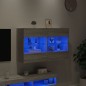 vidaXL Mueble de TV de pared con luces LED gris Sonoma 98,5x30x60,5 cm vidaXL Mueble de TV de pared con luces LED gris Sonoma 98,5x30x60,5 cm