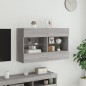 vidaXL Mueble de TV de pared con luces LED gris Sonoma 98,5x30x60,5 cm vidaXL Mueble de TV de pared con luces LED gris Sonoma 98,5x30x60,5 cm