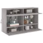 vidaXL Mueble de TV de pared con luces LED gris Sonoma 98,5x30x60,5 cm vidaXL Mueble de TV de pared con luces LED gris Sonoma 98,5x30x60,5 cm
