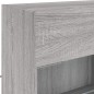 vidaXL Mueble de TV de pared con luces LED gris Sonoma 98,5x30x60,5 cm vidaXL Mueble de TV de pared con luces LED gris Sonoma 98,5x30x60,5 cm