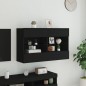 vidaXL Mueble de TV de pared con luces LED negro 98,5x30x60,5 cm vidaXL Mueble de TV de pared con luces LED negro 98,5x30x60,5 cm