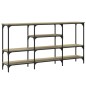 vidaXL Mesa consola madera de ingeniería roble Sonoma 160x29x80 cm vidaXL Mesa consola madera de ingeniería roble Sonoma 160x29x80 cm