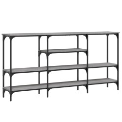 vidaXL Mesa consola madera de ingeniería gris Sonoma 160x29x80 cm