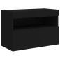 vidaXL Mueble de TV de pared con luces LED negro 60x30x40 cm vidaXL Mueble de TV de pared con luces LED negro 60x30x40 cm