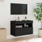 vidaXL Mueble de TV de pared con luces LED negro 60x30x40 cm vidaXL Mueble de TV de pared con luces LED negro 60x30x40 cm
