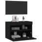 vidaXL Mueble de TV de pared con luces LED negro 60x30x40 cm vidaXL Mueble de TV de pared con luces LED negro 60x30x40 cm