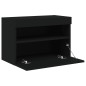 vidaXL Mueble de TV de pared con luces LED negro 60x30x40 cm vidaXL Mueble de TV de pared con luces LED negro 60x30x40 cm